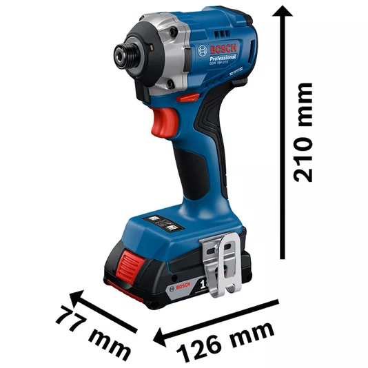 Bosch Kit Parafusadeira De Impacto Gdr 18V-215 + Parafusadeira/Furadeira De Impacto Gsb 185-Li + 2 Baterias 2Ah + Carregador Bivolt E Maleta - 06019N20E7