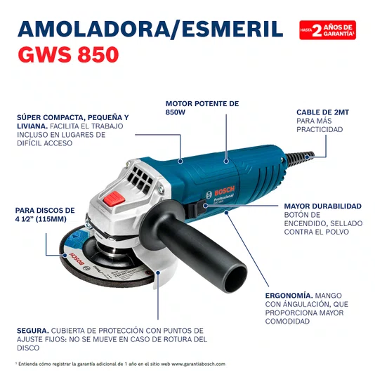 Kit Gws 850 + Gbh 2-24 D 220V Bosch -  06112A75E0