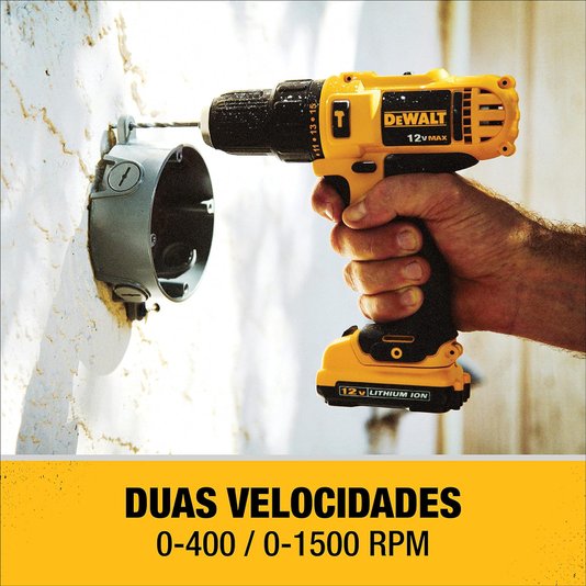 Kit Dewalt Parafusadeira/Furadeira De Impacto 3/8" 12V + Nível A Laser 30M 12V + 2 Baterias 2Ah + Carregador Bivolt E Caixa T-Stak - Dck205D2T-Br - Dewalt