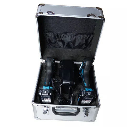 Kit Makita Furadeira/Parafusadeira Impacto 3/8" 12V (Hp333D) +  Parafusadeira Impacto 12V (Td110D) + 2 Baterias 2Ah + Carregador Bivolt E Maleta - Clx228Sax