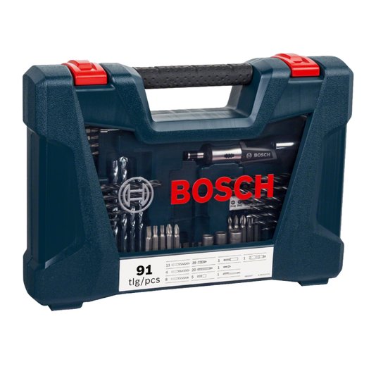 Kit De Pontas E Brocas V-Line 91 Un. Bosch - 2607017402