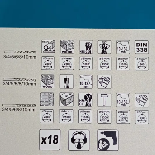 Kit Makita Com 18 Brocas Com Estojo De Metal - D-46202