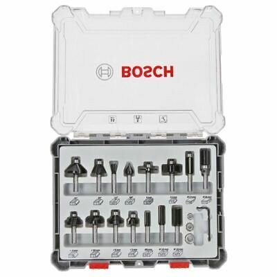 Conjunto De Fresas 15 Pcs Mistas Haste De 1/4" - 2607017473 - Bosch