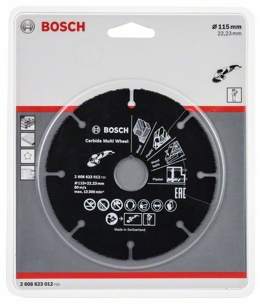 Disco Multimaterial Para Esmerilhadeiras 4 1/2 (115Mm) Bosch - 2608623012