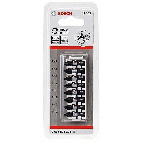 Bit Impact Control 25Mm Ph2 (X8) Bosch - 2608522324