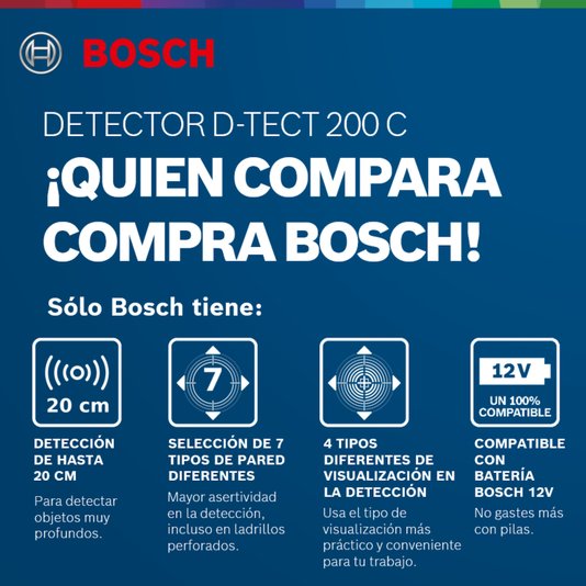 Detector E Scanner De Parede D-Tect 200 C Bosch - 06010816G