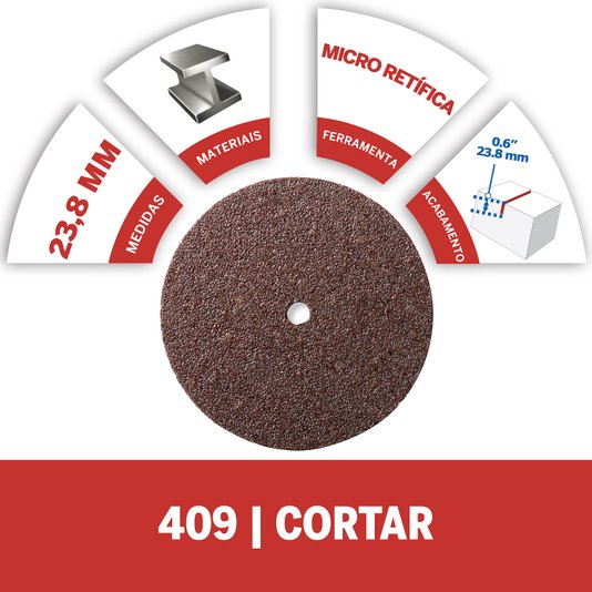Disco Corte 15/16" 0,6Mm 36Pçs Dremel 409 - 2615000409