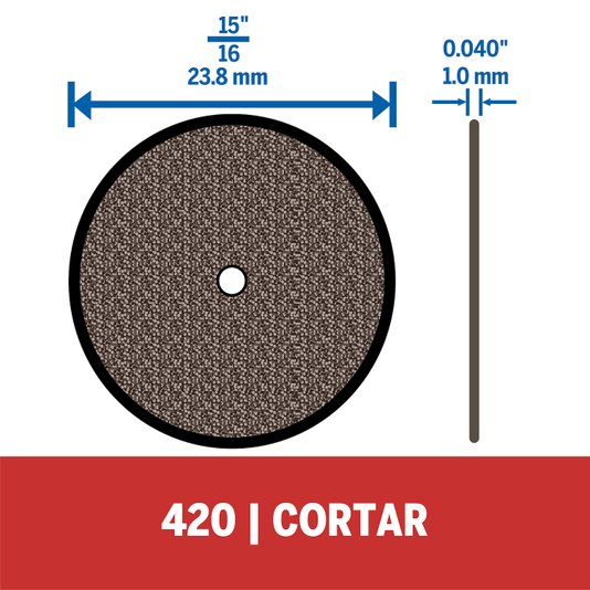 Disco De Corte 23,8X1Mm Dremel 420 - 2615000420