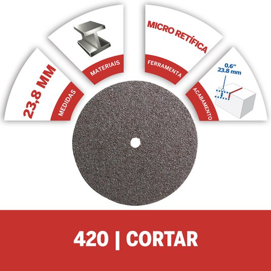 Disco De Corte 23,8X1Mm Dremel 420 - 2615000420