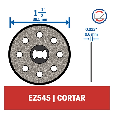 Disco De Corte Diamantado 38Mm 1-1/2" Dremel - Ez-545 - 2615E545Ad