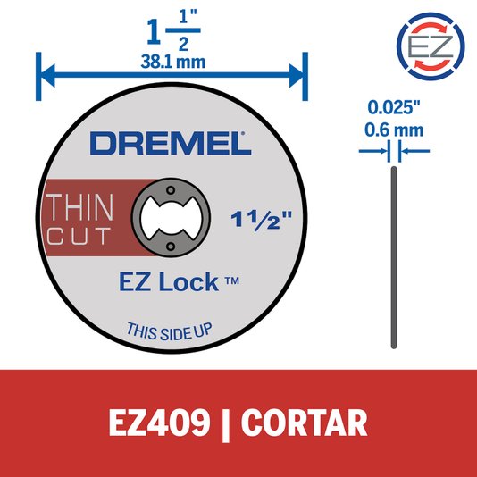 Disco De Corte Fino De 38,1Mm Com Espessura De 0,6Mm (Ez409)
