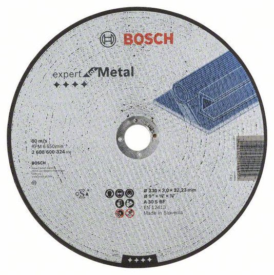 Disco De Corte Gr 30 230X3 Mm - 22,23Mm Bosch - 2608600324