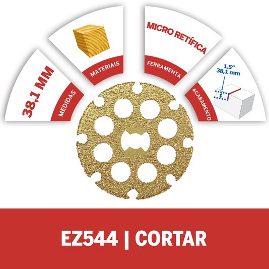 Disco Corte 38,1Mm Para Madeira Ez Lock Dremel -  Ez544 - 2615E544Aa