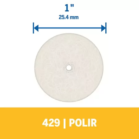 Disco De Feltro 1" 25,4Mm Dremel - 429 - 2615000429