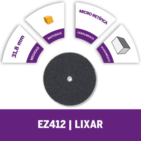 Disco Lixa Grão 120 Troca Rapida Ez412Sa 2615E412Ac - Dremel