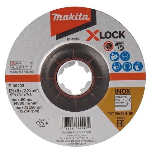 Disco Desbaste X-Lock 125X6X22.23 P/Nox - E-00402 - Makita