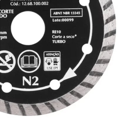 Disco Diamantado 105Mm N2 954 1268100002