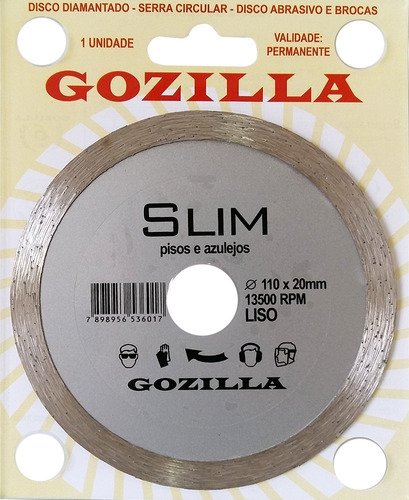 Disco Diamantado Slim Liso 110X20X8 - 7898956536017 - GOZILLA