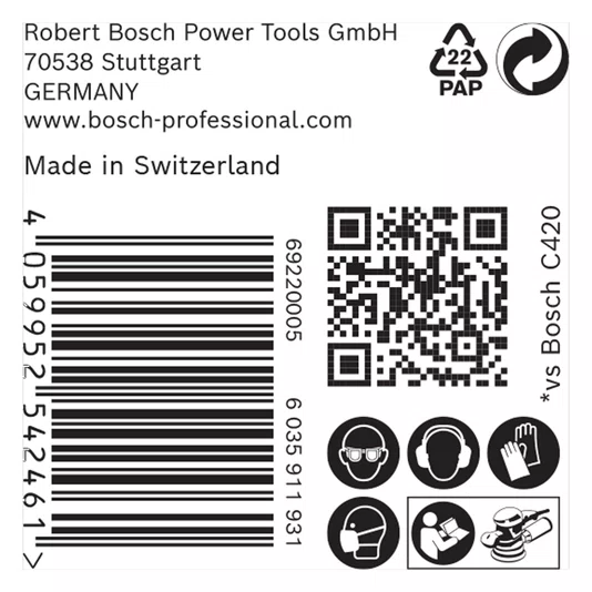 Disco Lixa Expert C470 125Mm G40 Bosch - 2608900908
