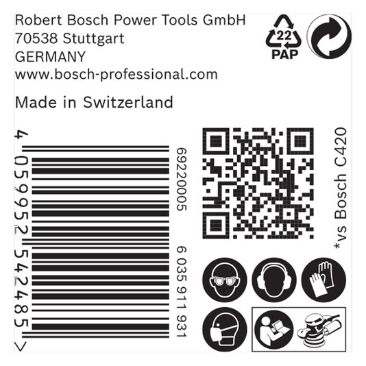 Disco De Lixa Bosch Expert C470 125Mm  Bosch G80 2608900910