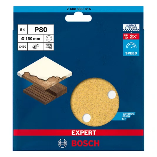 Disco Lixa Expert C470 150Mm G80 5 Un. Bosch - 2608900815