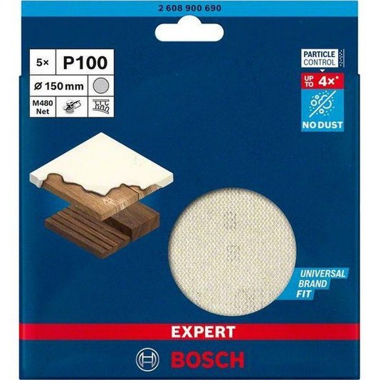 Disco Lixa Expert M480 150Mm G100 5 Un. Bosch - 2608900690