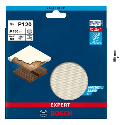 Disco Lixa Expert M480 150Mm G120 5 Un. - 2608900691