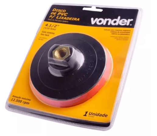 Disco Pvc 4.1/2" P/ Lixadeira C/ Fixa Facil  Vonder - 1240412412