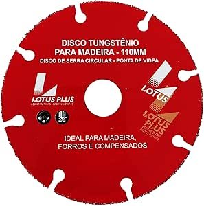 Disco Tungstenio Para Madeira 110Mm 100/10 - 3256 - Lotus