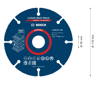 Disco Xlock Carbide Multiwheel 115Mm Bosch - 2608901192