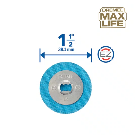 Disco De Lixar 1.1/2" Grão 60 Ez411Ha Max Life Dremel - 2615E411Ha