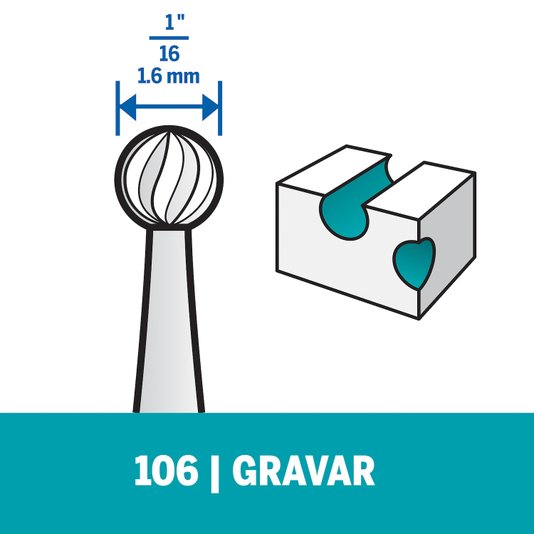 Escareador Circular Para Gravar 1,6Mm Dremel - 106 - 26150106Ac
