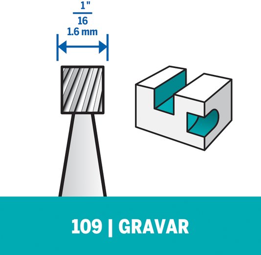 Escareador Cilíndrico Para Gravação 1/16" Dremel - 109 - 26150109Ac