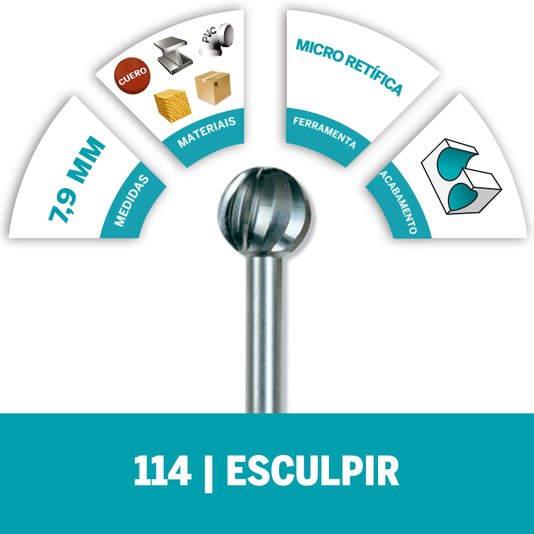 Escareador Fresa De Alta Velocidade 7,9Mm Dremel - 114 - 2615000114
