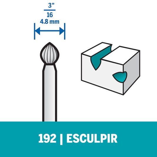 Escareador Ponta Pera 2 Un 4,8Mm Dremel 192 - 26150192Ac