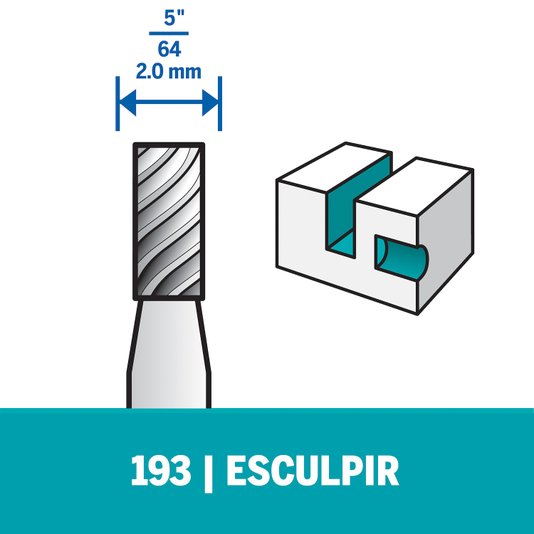 Fresa Escareador Cilíndrico Alta Velocidade 5/64" 2Mm Dremel - 193 - 2615000193