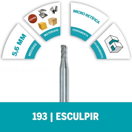 Fresa Escareador Cilíndrico Alta Velocidade 5/64" 2Mm Dremel - 193 - 2615000193