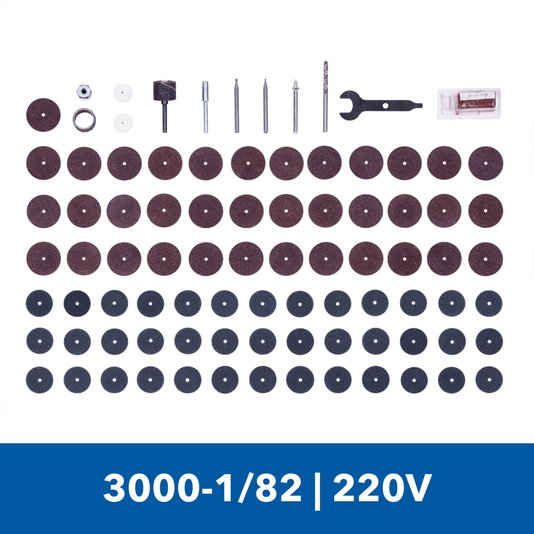 Dremel 3000 Micro Retífica C/ Eixo Flexível 82 Acessórios 220V - F0133000Gb