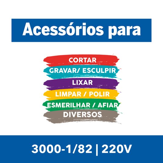 Dremel 3000 Micro Retífica C/ Eixo Flexível 82 Acessórios 220V - F0133000Gb