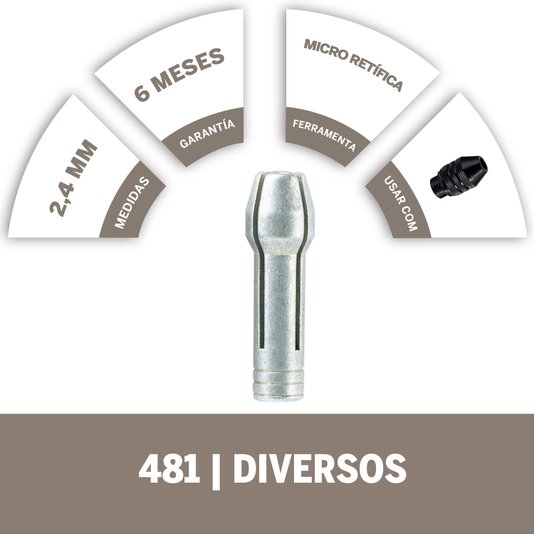 Pinça 2,4Mm Para Micro Retíficas Dremel - 481 - 2615000481