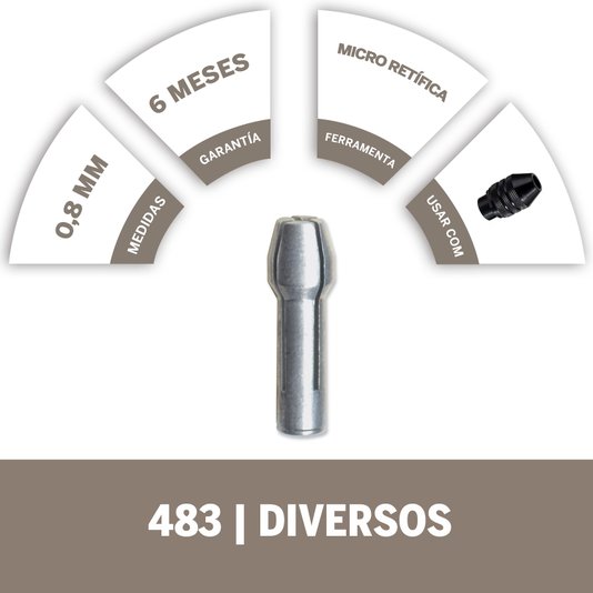 Pinça De 0,8Mm Para Micro Retíficas Dremel - 483 - 2615000483