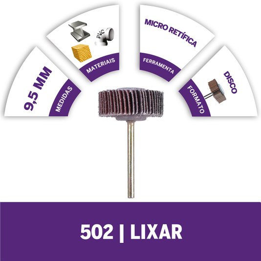 Disco Lixa 9,5Mm Grão P80 Dremel 502 - 2615000502