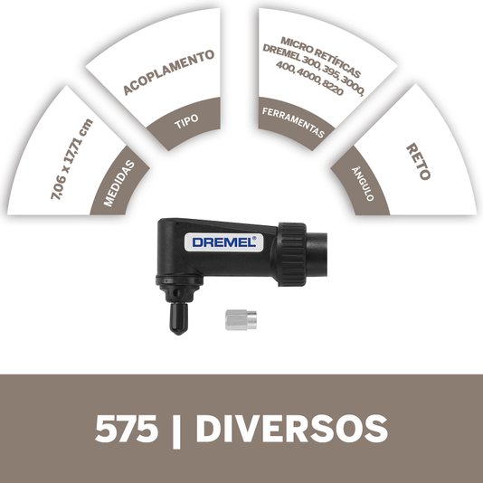 Acoplamento De Ângulo Reto Dremel - 575 - 26150575Ad