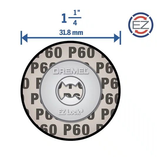  Disco De Lixa 3/4" Grão 180 Ez Lock Dremel - 2615000411