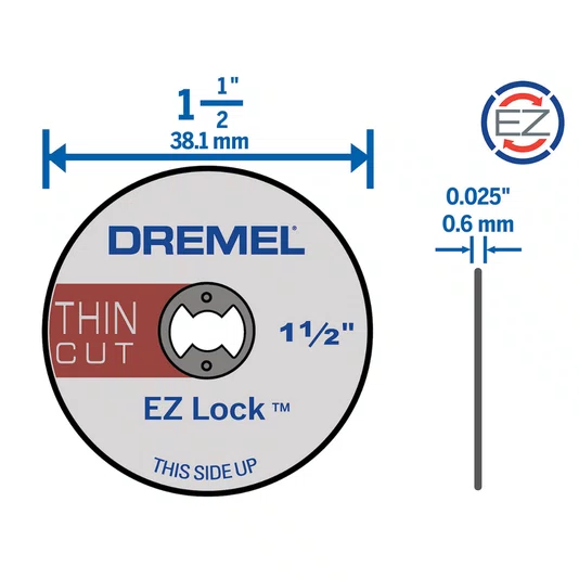 Dremel Ez 409 Disco De Corte 38Mm Extrafino Com 5 Unidades - 2615E409Ad