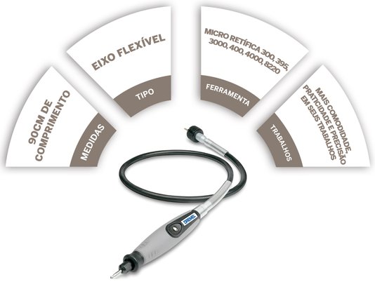 Eixo Flexível 225 Dremel - 26150225Aj