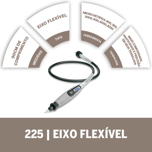 Eixo Flexível 225 Dremel - 26150225Aj