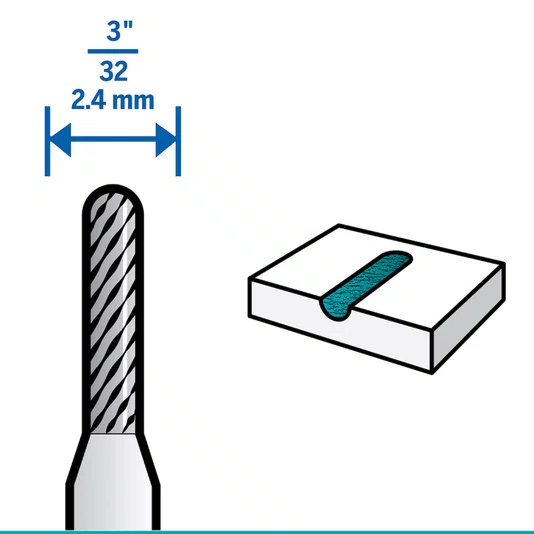 Fresa De Metal Duro 2,4Mm 9904 Dremel - 2615009904