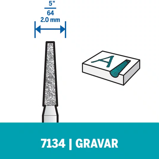 Dremel Ponta Diamantada 2,0Mm Cabeça Chata 7134 - 26157134Af