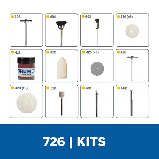 Kit Dremel 726 Ez Lock  Para Lixar E Polir - 2615E726Aa